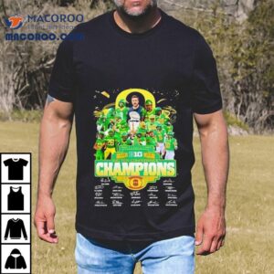 2025 Oregon Ducks Big Ten title victory commemorative t-shirt
