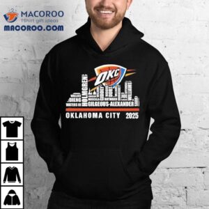 2025 Thunder legends tribute skyline design t-shirt