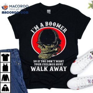 Boomer Humor Alert Dont Get Offended Skull And Cigs T Tshirt