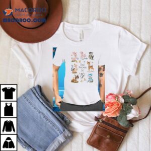 Celebrate happiness with playful animal designs t-shirt