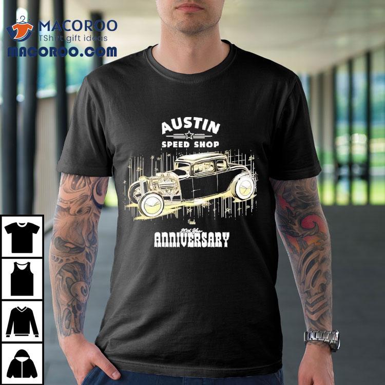 Celebrating two decades of Austin Speed Shop with this exclusive t-shirt Celebrating two decades of Austin Speed Shop with this exclusive t-shirt