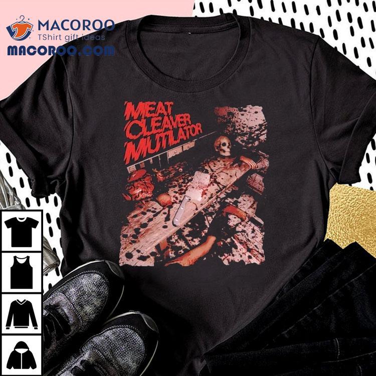 Horror Game Inspired Meat Cleaver Design Tshirt Horror Game Inspired Meat Cleaver Design Tshirt