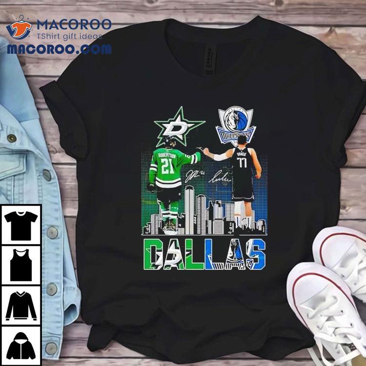 Jason Robertson and Luka Doncic crossover star power t-shirt Jason Robertson and Luka Doncic crossover star power t-shirt