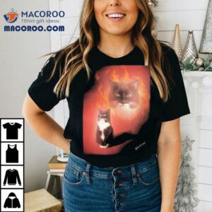 Jyn Flames Feline Design Tshirt