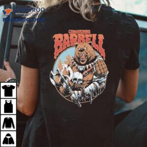 Master the barbell like a warrior with this bold bear tshirt