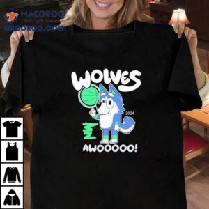 Minnesota Timberwolves 2024 howling wolf design t-shirt