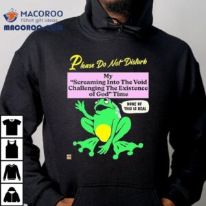 Questioning reality with this bold existential frog tshirt