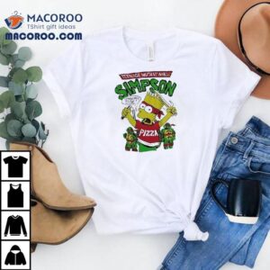 Simpson Ninja Turtle Pizza Design Tshirt
