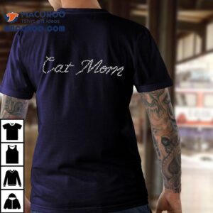 Sparkling Rhinestone Design For Feline Lovers T-shirt