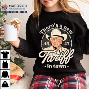 Trump announces fresh import taxes with bold 45 47 design t-shirt