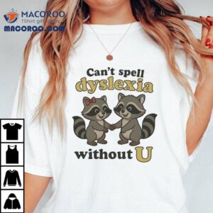 Unique Raccoon Design For Dyslexia Awareness Tshirt