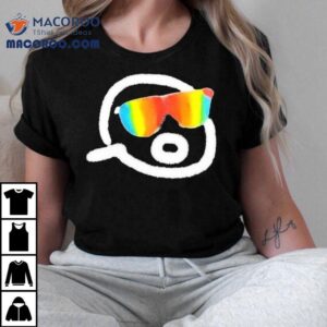 Vibrant rainbow colored gorklon design tshirt