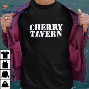 Vintage inspired cherry print tavern t-shirt