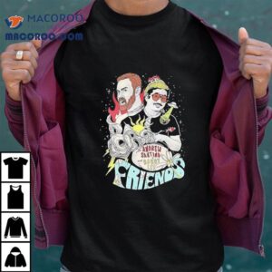 Vintage style tee with Andrew Santino and Bobby Lee artwork t-shirt