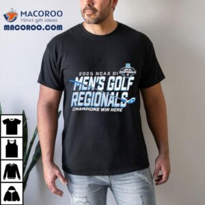 2025 College Golf Regional Winners Celebrate With Victory Tshirt