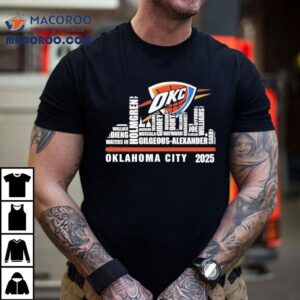 2025 Thunder legends tribute skyline design t-shirt