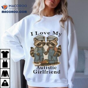 Adorable raccoon design celebrates my amazing autistic partner t-shirt