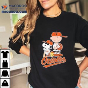 Baltimore Orioles Woodstock Snoopy Charlie Brown Graphic T-shirt