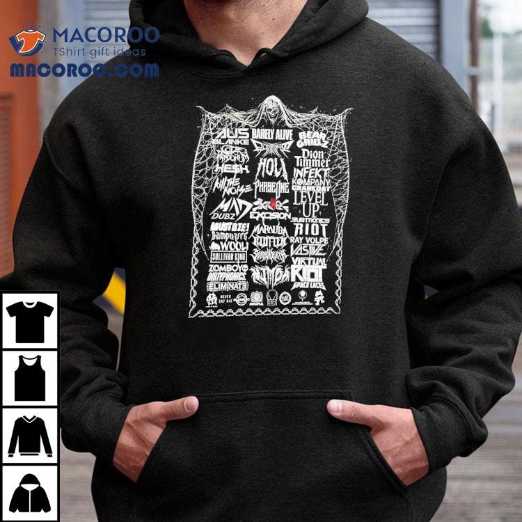 Barely Alive and Dion Timmer skeleton design tshirt Barely Alive and Dion Timmer skeleton design tshirt