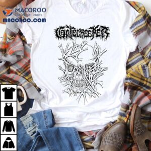 Gatecreeper Skull Design On Vintage Style Tshirt