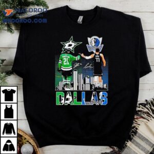 Jason Robertson and Luka Doncic crossover star power t-shirt 1 Jason Robertson And Luka Doncic Crossover Star Power Tshirt