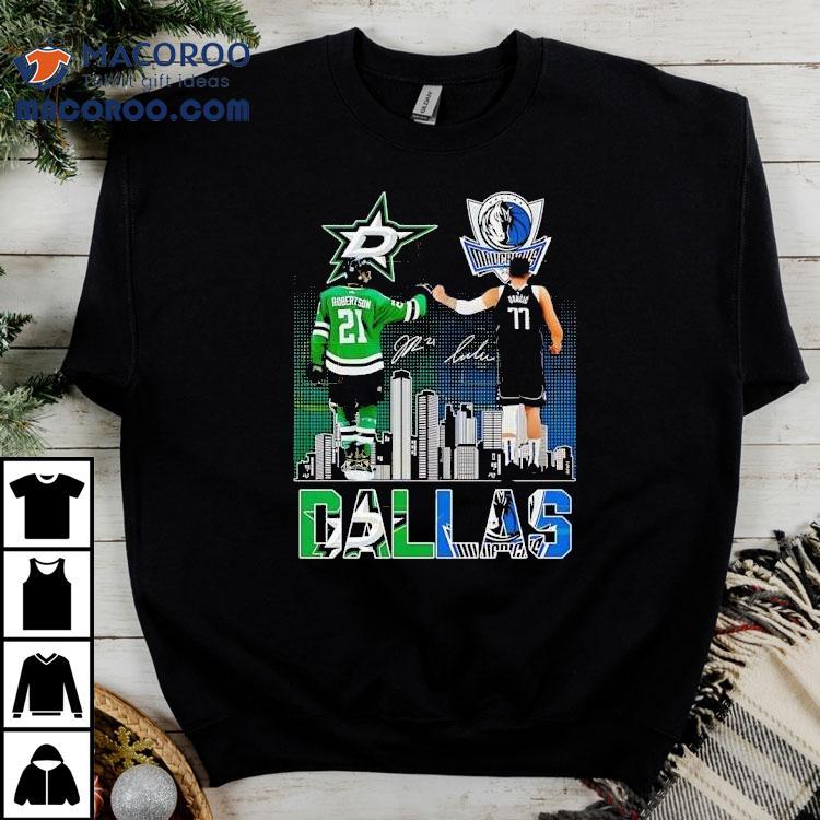 Jason Robertson and Luka Doncic crossover star power t-shirt Jason Robertson and Luka Doncic crossover star power t-shirt