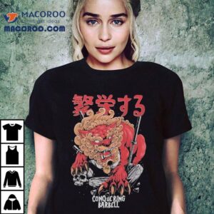 Powerful foo dog designs on workout t-shirt