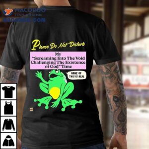Questioning reality with this bold existential frog tshirt
