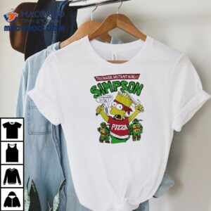 Simpson Ninja Turtle Pizza Design Tshirt