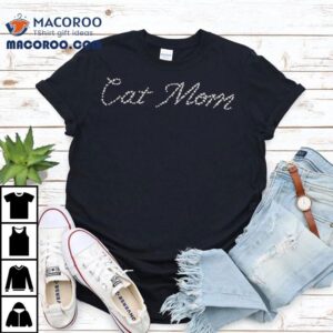 Sparkling Rhinestone Design For Feline Lovers T-shirt