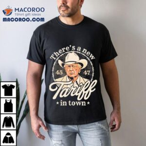 Trump announces fresh import taxes with bold 45 47 design t-shirt