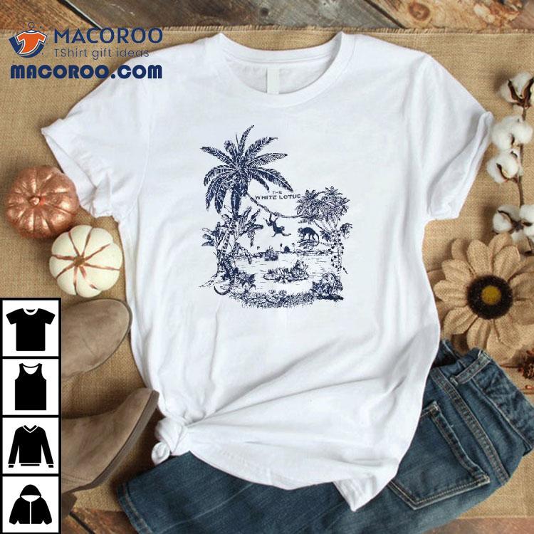 White Lotus inspired monkey design t-shirt White Lotus inspired monkey design t-shirt