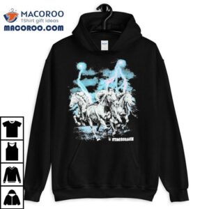 Wild Horses Fleeing Storm On Vintage T-Shirt