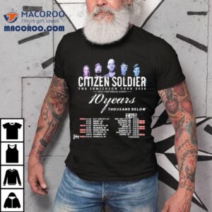 10 Years and Thousand Below Join Citizen Soldier on Their 2025 Semicolon Tour Tshirt 2 Years And Thousand Below Join Citizen Soldier On Their Semicolon Tour T Tshirt