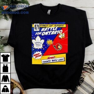 Playoff Showdown Leafs Sens Hockey Rivalry Comic T Tshirt
