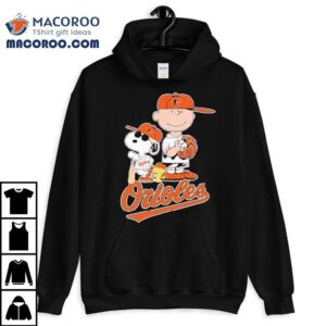 Baltimore Orioles Woodstock Snoopy Charlie Brown Graphic Tshirt