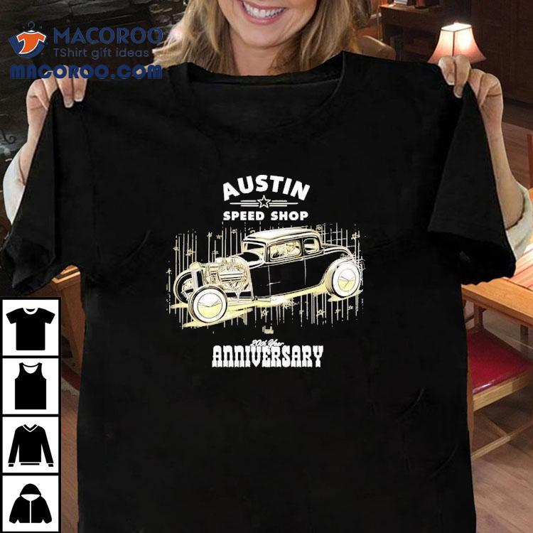 Celebrating two decades of Austin Speed Shop with this exclusive t-shirt Celebrating two decades of Austin Speed Shop with this exclusive t-shirt