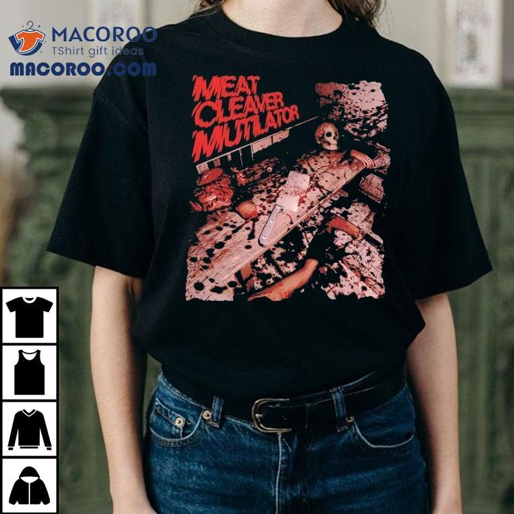 Horror Game Inspired Meat Cleaver Design Tshirt Horror Game Inspired Meat Cleaver Design Tshirt