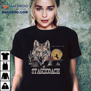 Lone Coyote Wolf Design Stagecoach Indio 2025 Tshirt 2 Lone Coyote Wolf Design Stagecoach Indio T Tshirt