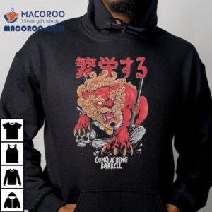 Powerful Foo Dog Designs On Workout Tshirt