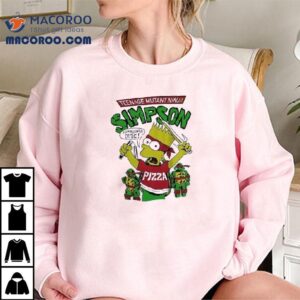 Simpson Ninja Turtle Pizza Design Tshirt
