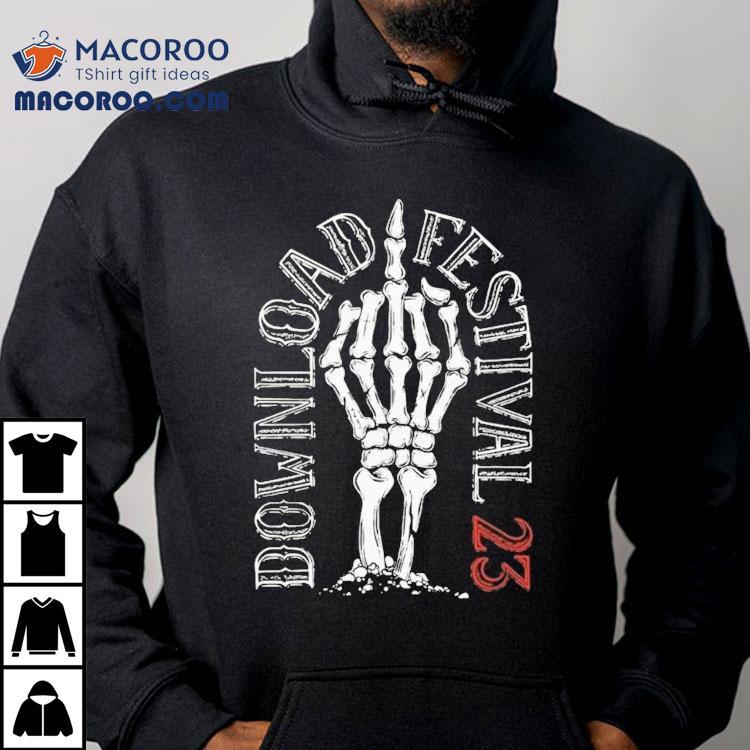 Skeleton rock hand gesture download fest 2023 artist roster tshirt Skeleton rock hand gesture download fest 2023 artist roster tshirt