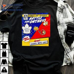 Playoff Showdown Leafs Sens Hockey Rivalry Comic T Tshirt
