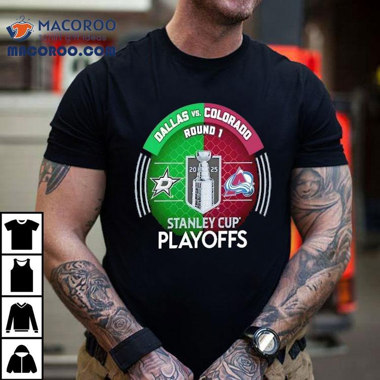 2025 Stanley Cup showdown Dallas Stars face Colorado Avalanche in epic playoff t-shirt 2025 Stanley Cup showdown Dallas Stars face Colorado Avalanche in epic playoff t-shirt