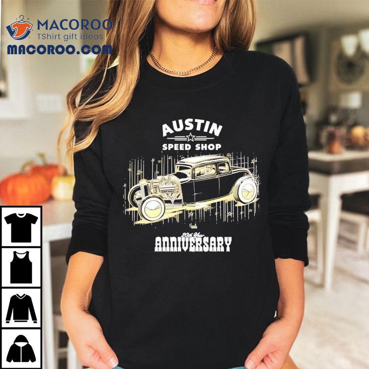 Celebrating two decades of Austin Speed Shop with this exclusive t-shirt Celebrating two decades of Austin Speed Shop with this exclusive t-shirt