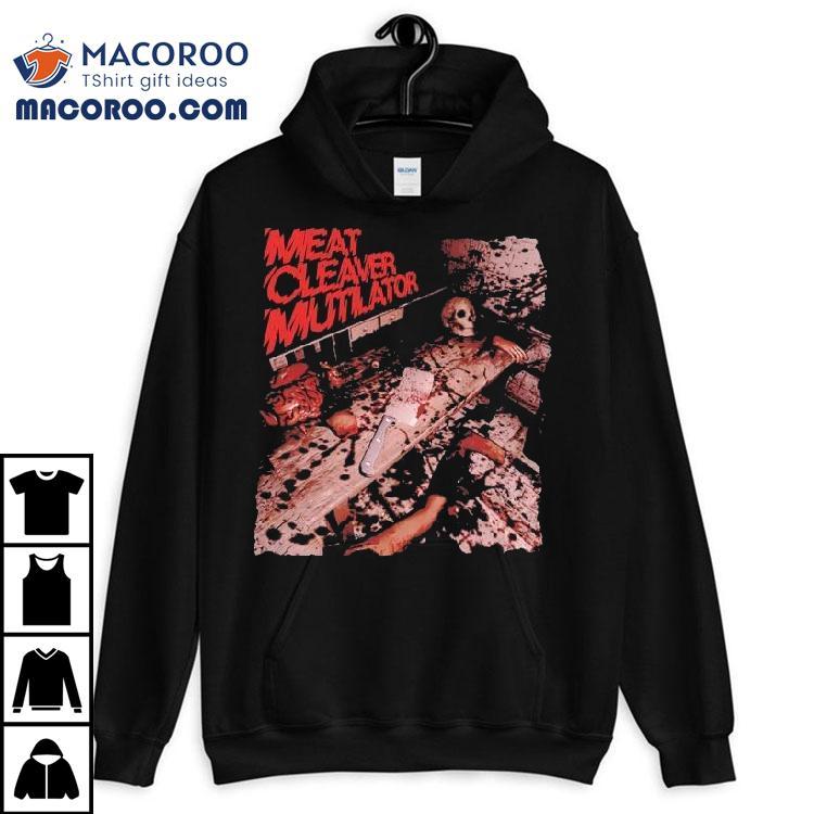 Horror Game Inspired Meat Cleaver Design Tshirt Horror Game Inspired Meat Cleaver Design Tshirt