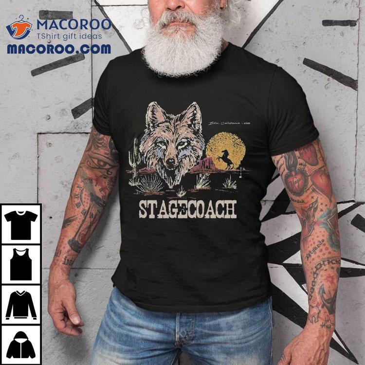 Lone Coyote Wolf Design Stagecoach Indio 2025 Tshirt Lone Coyote Wolf Design Stagecoach Indio 2025 Tshirt