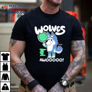 Minnesota Timberwolves Howling Wolf Design Tshirt