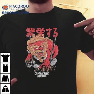 Powerful Foo Dog Designs On Workout Tshirt