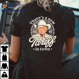 Rugged Outlaw Style Meets Modern Trade Policy Tshirt